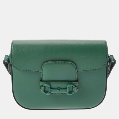 Gucci Green Leather Horsebit 1955 Small Shoulder Bag - Gucci - Modalova