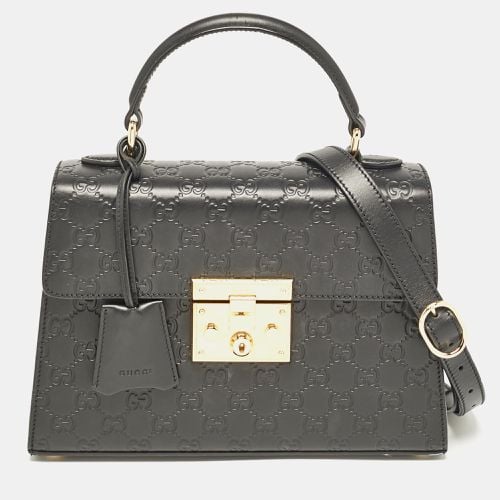 Ssima Leather Small Padlock Top Handle Bag - Gucci - Modalova