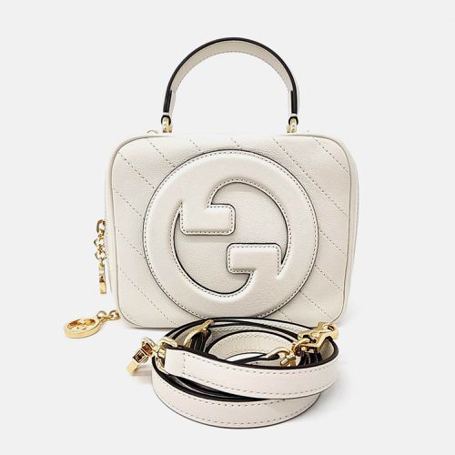 Gucci White Leather Blondie Top Handle Bag - Gucci - Modalova