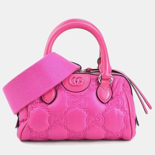 Gucci Leather Magenta Handbag - Gucci - Modalova