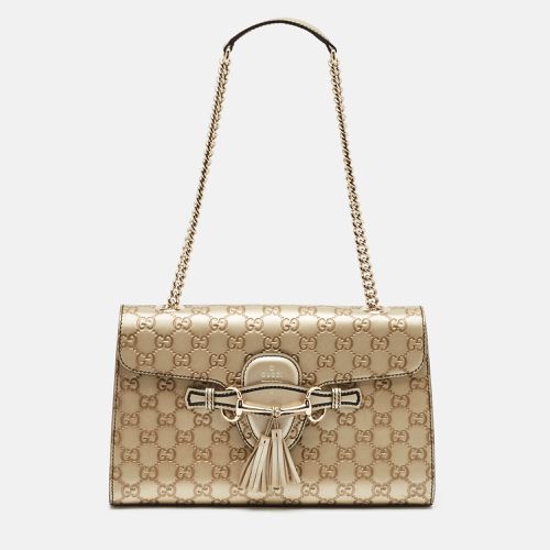 Ssima Leather Medium Emily Chain Shoulder Bag - Gucci - Modalova