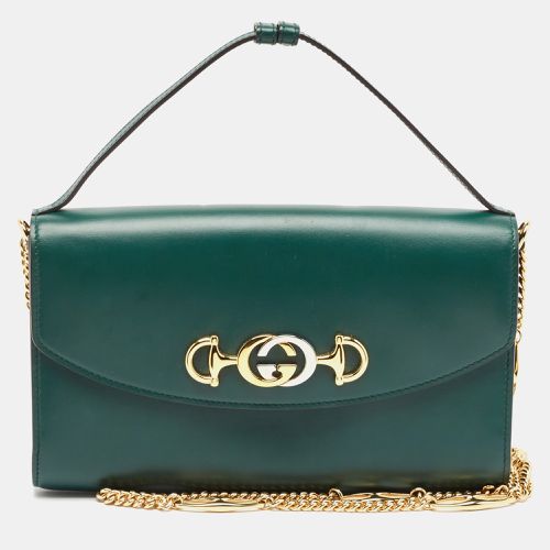 Gucci Green Leather Zumi Top Handle Bag - Gucci - Modalova