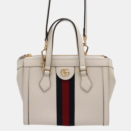 Gucci White Leather Ophidia Gg small Tote Bag - Gucci - Modalova