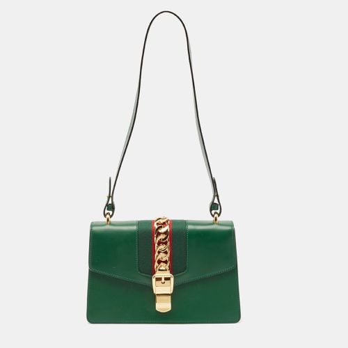 Leather Small Web Chain Sylvie Shoulder Bag - Gucci - Modalova