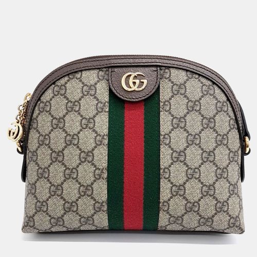 Gucci Beige Brown PVC Ophidia Supreme Crossbody Bag - Gucci - Modalova