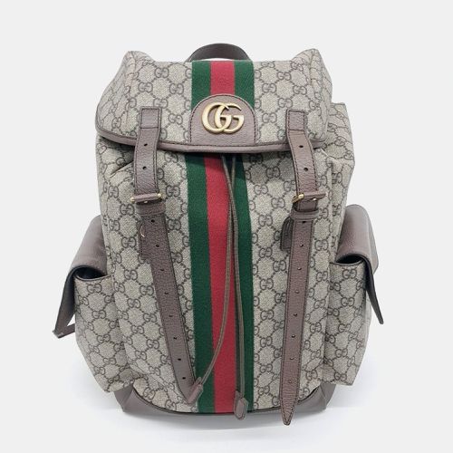 Gucci Beige PVC Ophidia GG Medium Backpack - Gucci - Modalova