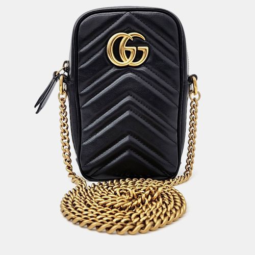 Gucci Black Leather GG Marmont mini bag - Gucci - Modalova