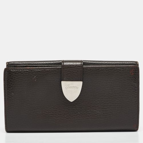 Gucci Brown Leather Signoria Continental Wallet - Gucci - Modalova