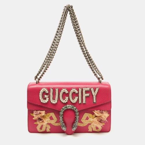 Leather Small fy Pearl Embellished Dionysus Shoulder Bag - Gucci - Modalova