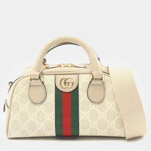 Gucci Beige Multicolor Coated Canvas Leather Ophidia GG Supreme Handbag - Gucci - Modalova