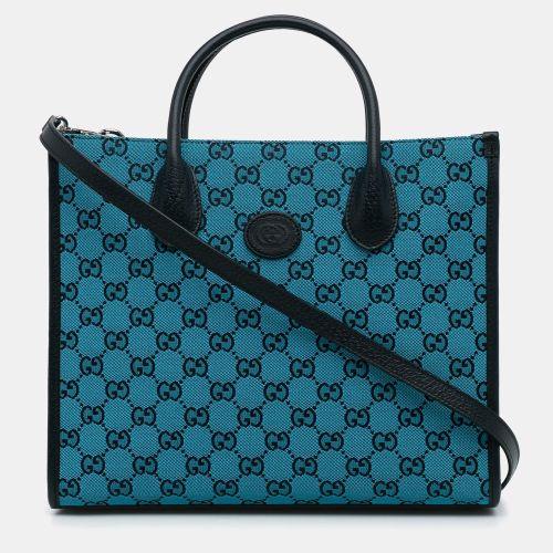 Gucci Black Blue GG Canvas Satchel - Gucci - Modalova