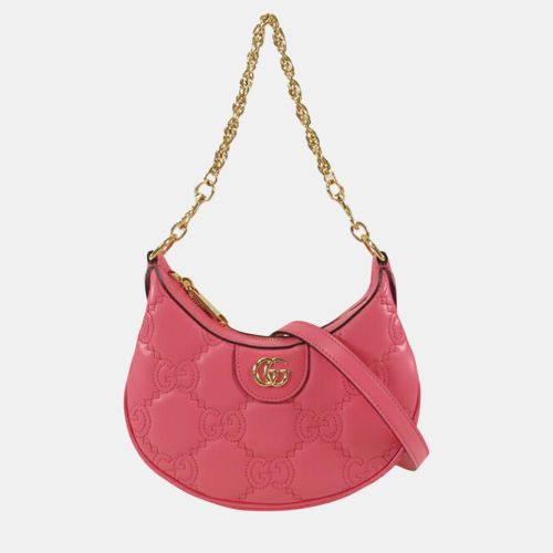 Gucci Pink Mini Leather GG Matelasse Marmont Satchel - Gucci - Modalova