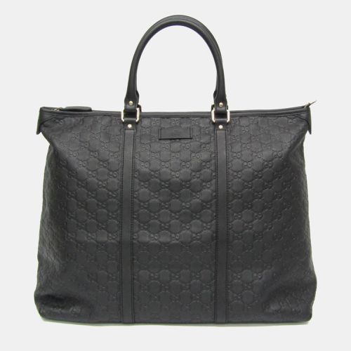 Gucci Black Leather Microguccissima Large Tote Bag - Gucci - Modalova