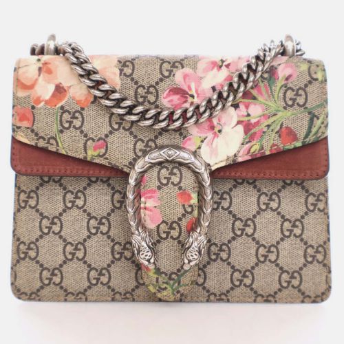 Gucci Beige/Red Canvas and Suede Mini Dionysus Blooms Shoulder Bag - Gucci - Modalova