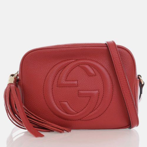 Gucci Red Leather Small Soho Disco Shoulder Bag - Gucci - Modalova