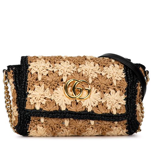 Small Raffia GG Marmont Crossbody Bag - Gucci - Modalova