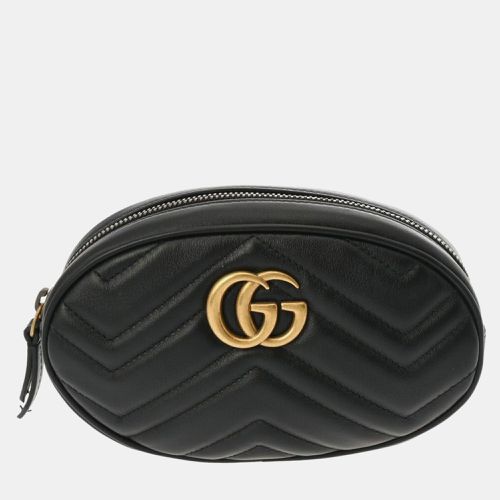 Gucci Black Leather GG Marmont Belt Bags - Gucci - Modalova