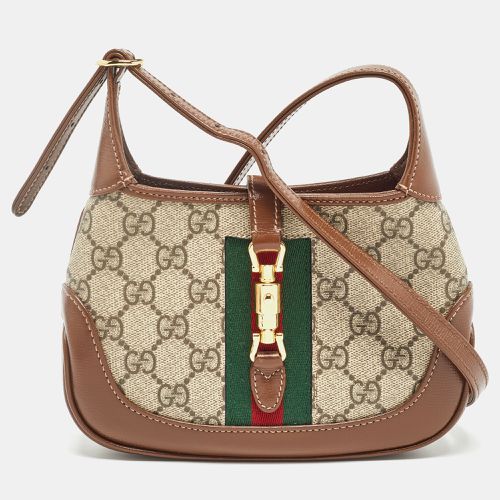 Gucci Beige/Tan GG Supreme Canvas and Leather Mini 1961 Jackie Shoulder Bag - Gucci - Modalova