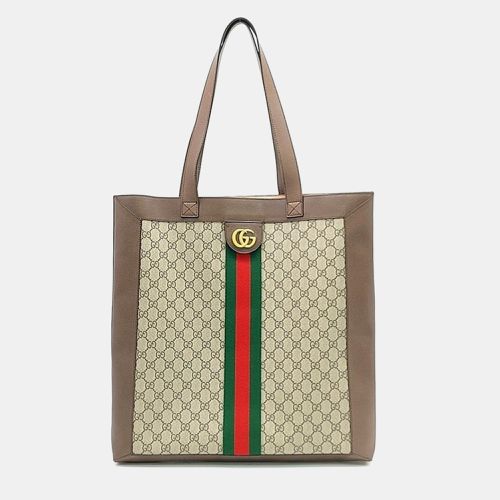 Gucci Beige/Brown GG Supreme Canvas Ophidia Tote Bag - Gucci - Modalova