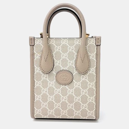 Gucci Beige Interlocking G Mini Tote Bag - Gucci - Modalova