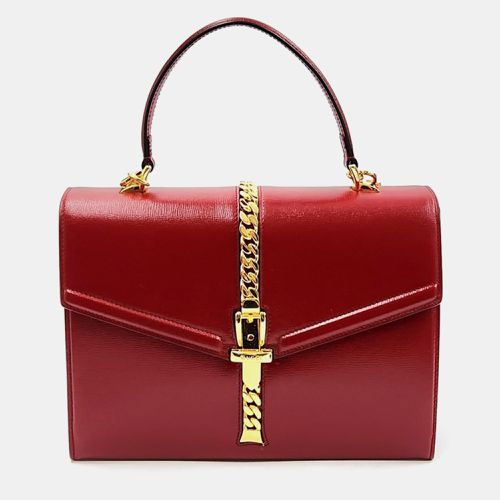 Gucci Red Leather Sylvie 1969 Top Handle Bag - Gucci - Modalova