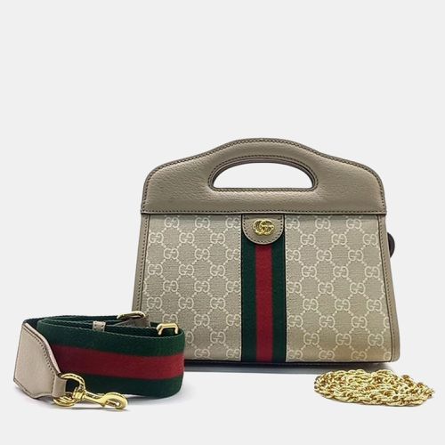 Gucci Beige GG Supreme Canvas Web Shoulder Bag - Gucci - Modalova