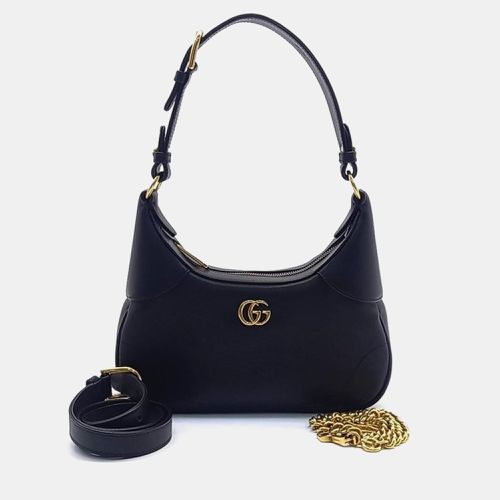 Gucci Black Leather Aphrodite Small Handbag - Gucci - Modalova