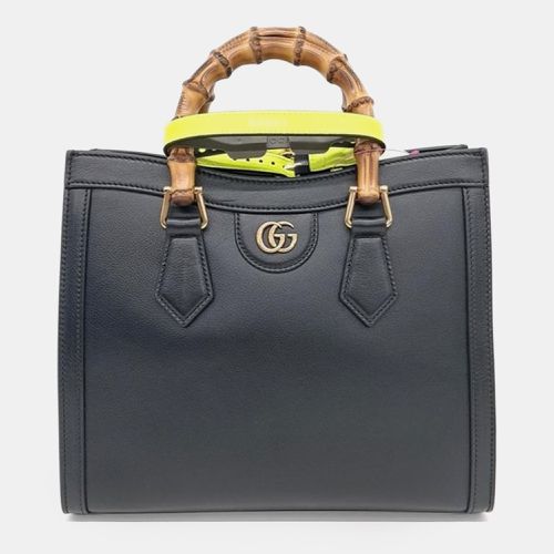 Gucci Black Leather Diana Bamboo Small Tote Bag - Gucci - Modalova