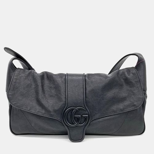 Gucci Black Leather Aphrodite Medium Shoulder Bag - Gucci - Modalova