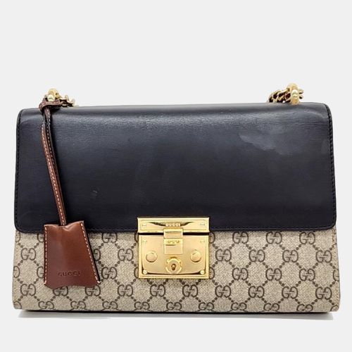 Gucci Beige Padlock Supreme Shoulder Bag - Gucci - Modalova