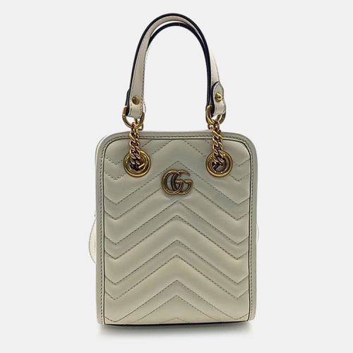 Gucci Beige GG Marmont Matelasse Mini Shoulder Bag - Gucci - Modalova