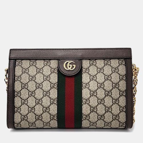 Gucci Beige Leather Ophidia GG Supreme Shoulder Bag - Gucci - Modalova