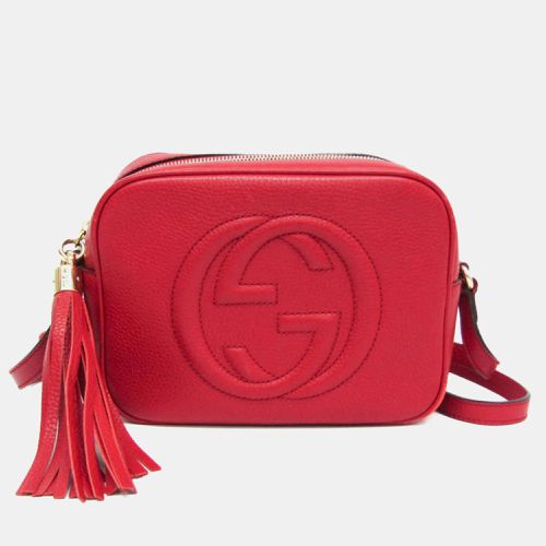 Gucci Red Leather Soho Disco Shoulder Bag - Gucci - Modalova