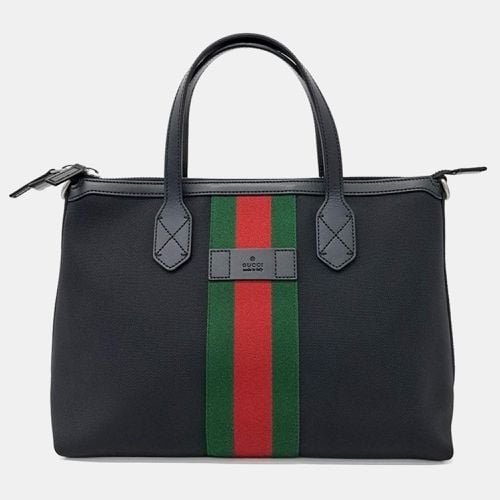 Gucci Techno Web Canvas Tote Bag - Gucci - Modalova