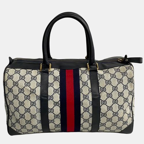 Gucci Black Canvas GG Canvas Sherry Line Vintage Satchel Bag - Gucci - Modalova