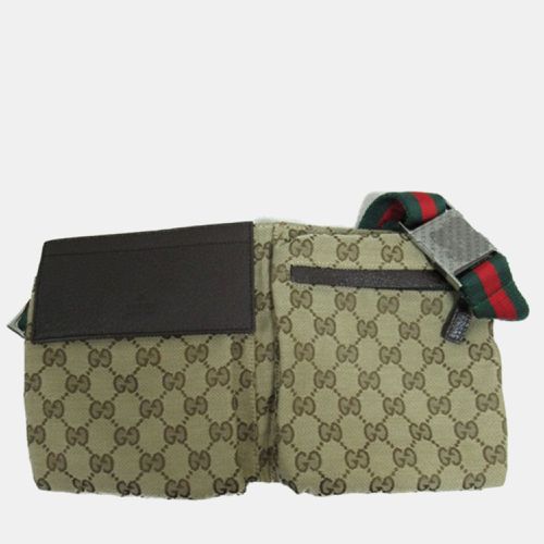 Gucci Brown Canvas GG Canvas Belt Bag - Gucci - Modalova