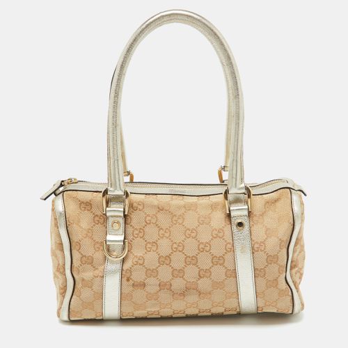 Gucci Beige/Gold GG Canvas and Leather Small Abbey Boston Bag - Gucci - Modalova