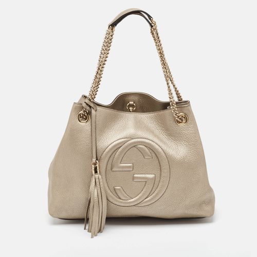 Gucci Light Gold Leather Medium Soho Chain Shoulder Bag - Gucci - Modalova