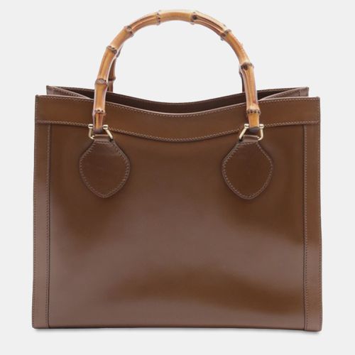 Gucci Medium Leather Bamboo Diana Tote Bag - Gucci - Modalova