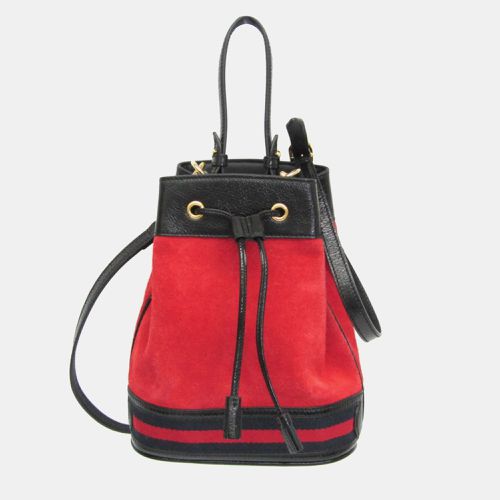 Gucci Red Suede Ophidia Mini Bucket Bag - Gucci - Modalova