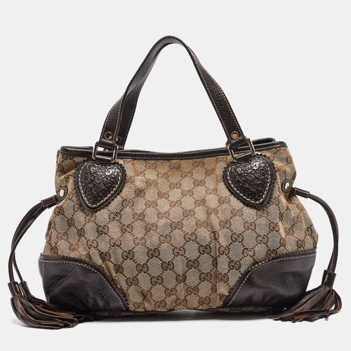 Gucci Beige/Brown GG Canvas and Leather Tribeca Satchel - Gucci - Modalova