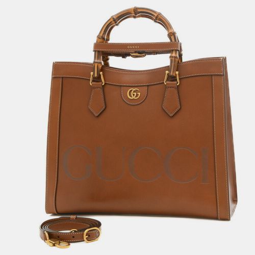 Gucci Brown Leather Medium Diana Shoulder Bag - Gucci - Modalova