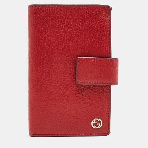 Gucci Red Leather Interlocking G Trifold Wallet - Gucci - Modalova