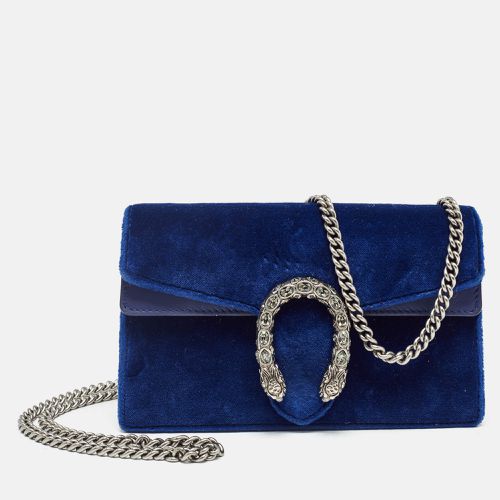 Gucci Blue Velvet and Leather Super Mini Dionysus Shoulder Bag - Gucci - Modalova