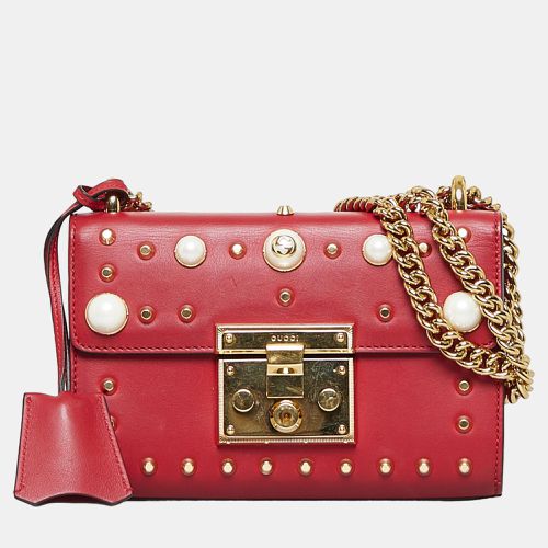 Gucci Red Pearl Studded Padlock - Gucci - Modalova