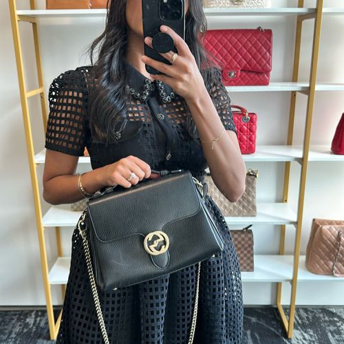 Gucci Black leather GG Crossbody Bag - Gucci - Modalova