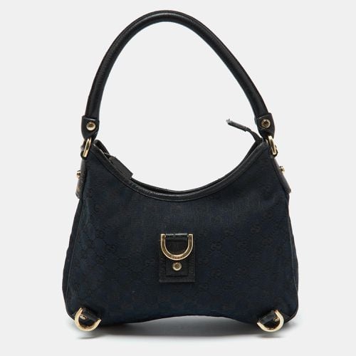 Gucci Black GG Canvas and Leather Abbey D-Ring Hobo - Gucci - Modalova