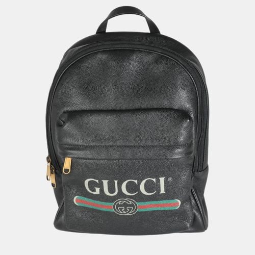 Gucci Black Calfskin Vintage Logo Day Backpack - Gucci - Modalova