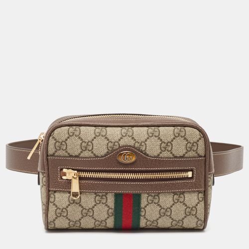 Gucci Beige/Ebony GG Supreme Canvas and Leather Small Ophidia Belt Bag - Gucci - Modalova