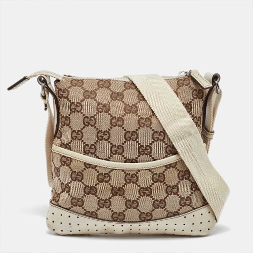 Gucci Beige GG Canvas and Leather Crossbody Bag - Gucci - Modalova